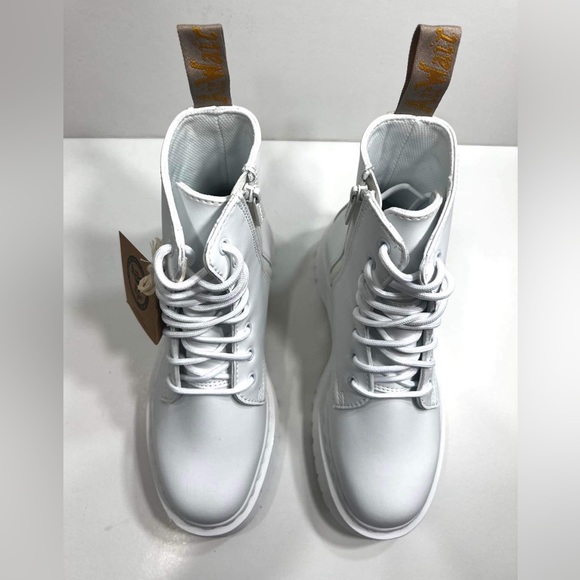 Dr. Martens Unisex Women’s SZ.9/Men’s 8 Vegan Jadon II Platform White Boots New - Picture 4 of 13